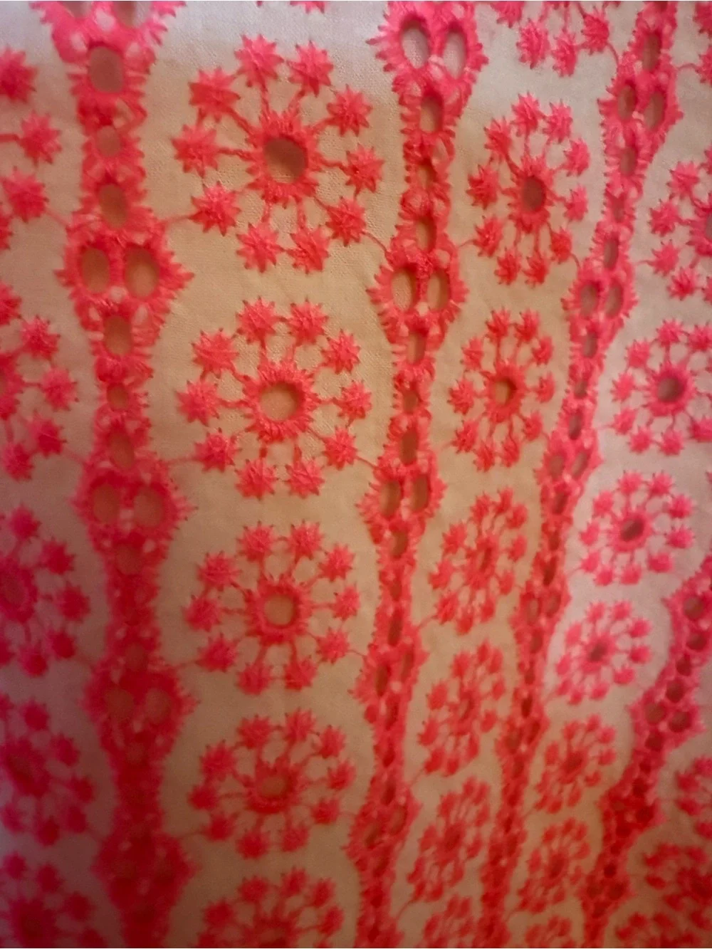 Lilly Pulitzer Jourdana Eyelet Top color pattern Lilly's Coral Starburst 10 - Picture 6 of 11